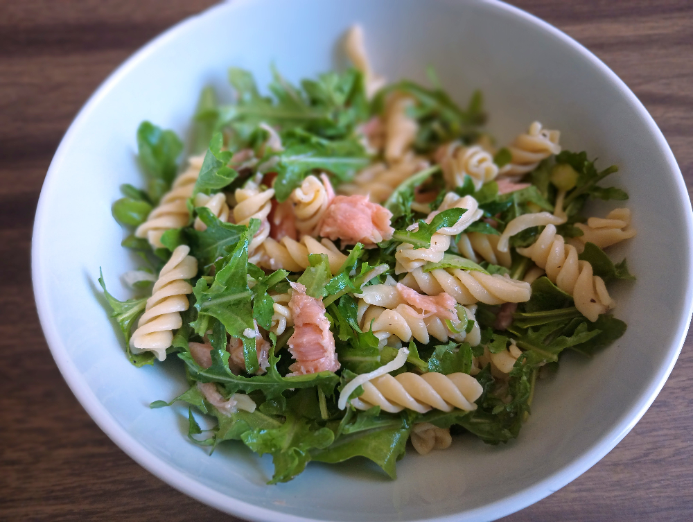 Salmon Arugula Pasta